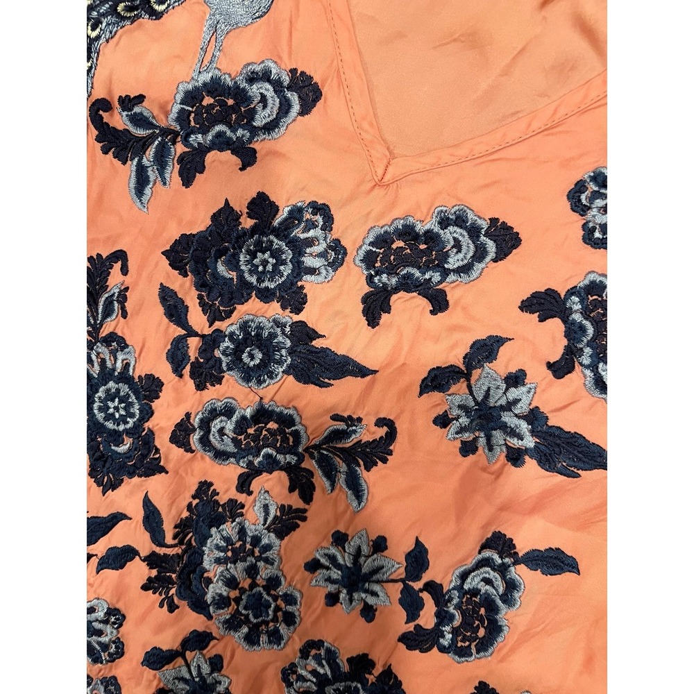 Sundance embroidered pink coral top size large - Picture 3 of 5